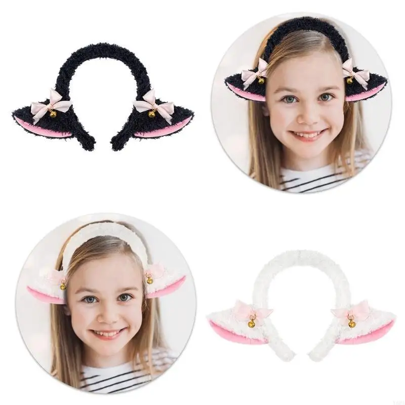Y88a Sheep Animal Vai trò chơi trang phục Shee Headband Tail váy Halloween Lamb Trang phục Phụ kiện cho trẻ Cosplay nữ
