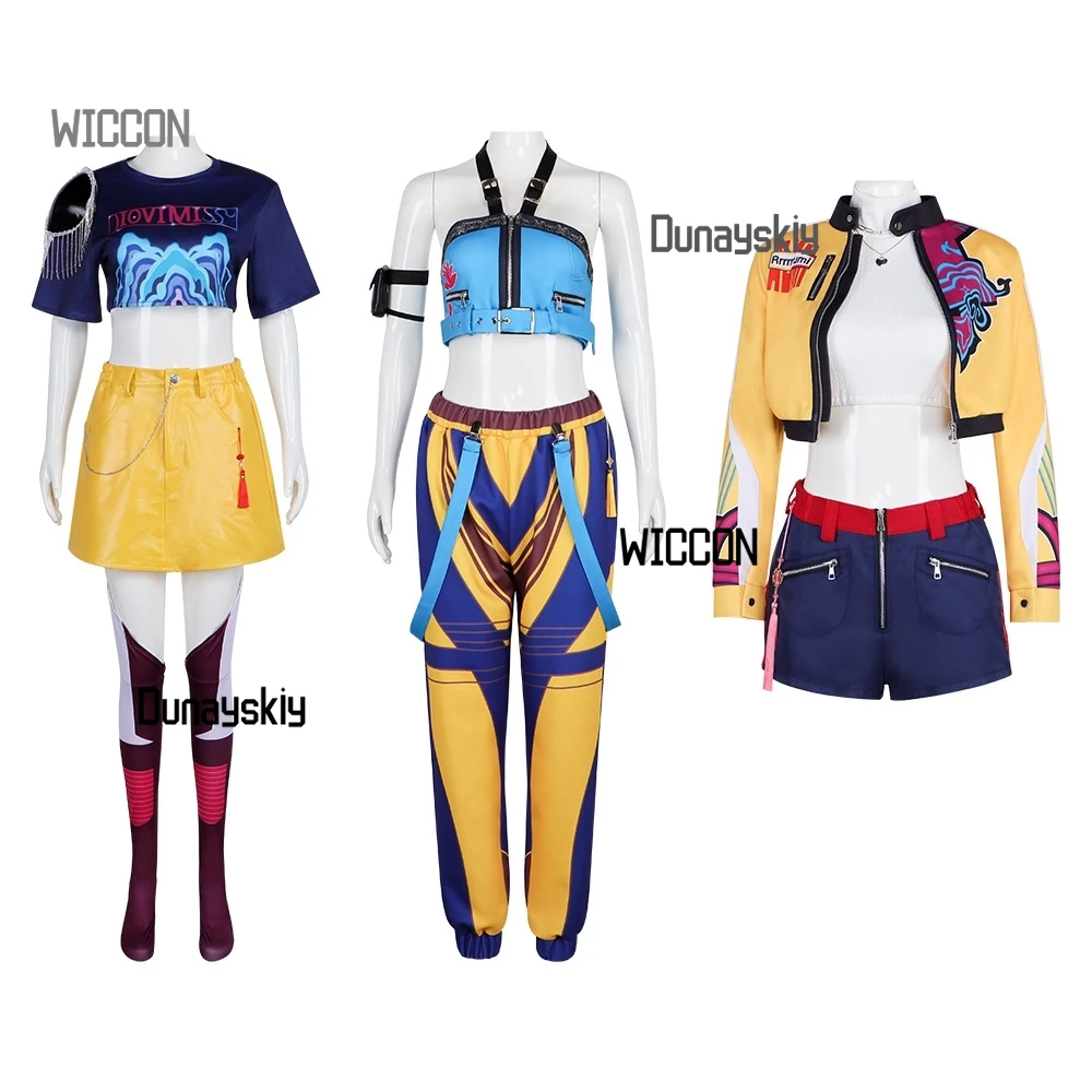 Huntrix KPop cazadores de demonios Rumi Mira Zoey disfraces de Cosplay jirai kei Y2K cool kawaii anime conjunto completo cosplay de fiesta de Halloween