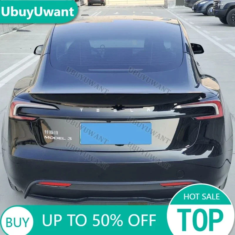 FOR Tesla Model 3 Accessories Spoiler UNPAINTED / CARBON COLOR / Glossy Glossy FOR Tesla Model 3 2020-Up Car Trunk Wing Spoilers