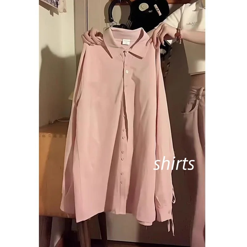 ผู้หญิงฤดูใบไม้ผลิฤดูใบไม้ร่วง Preppy สไตล์เสื้อถักเสื้อกั๊กกระโปรงลายสก๊อตชุด Lady หลวมเสื้อกันหนาวเสื้อสีชมพูชุดกระโปรง