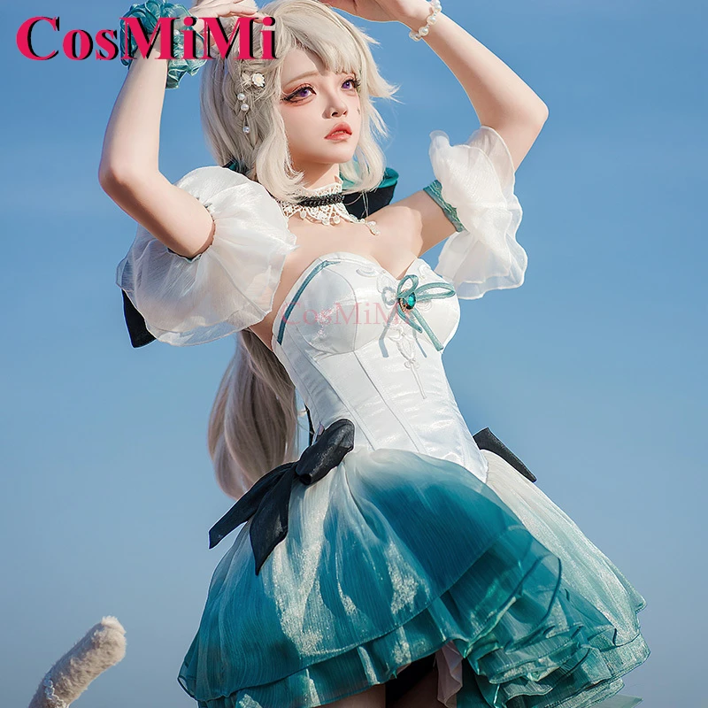 CosMiMi Lynette Cosplay Genshin Impact Costume Waltz Sweet Gorgeous Formal Dress Lolita Dress Carnival Party Role Play Clothing