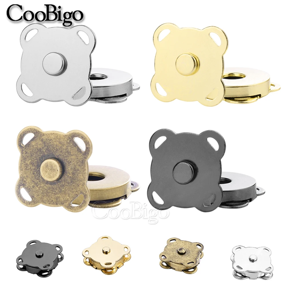 56 Stuks Magnetische Drukknopen 14mm – Sterk Magnetisch, 4 Kleuren, Ideaal Voor Tassen En Kleding (Zilver, Goud, Brons, Zwart)