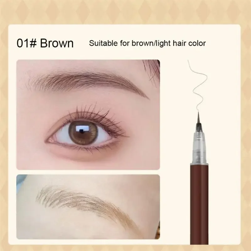 0.01mm Ultra Fine Eyebrow Pencil Wodoodporny, odporny na pot płynny długopis do brwi Długotrwały profesjonalny makijaż Kosmetyki do oczu