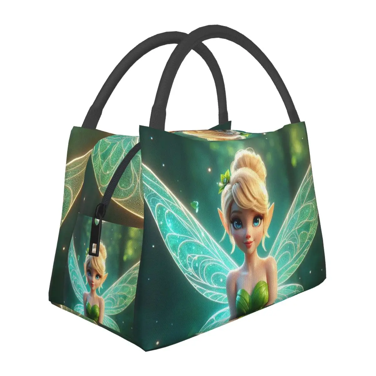 Tinker Bell Lunch Bags Insulated Bento Box Portable Lunch Tote Picnic Bags Cooler Thermal Bag for Woman Children Office