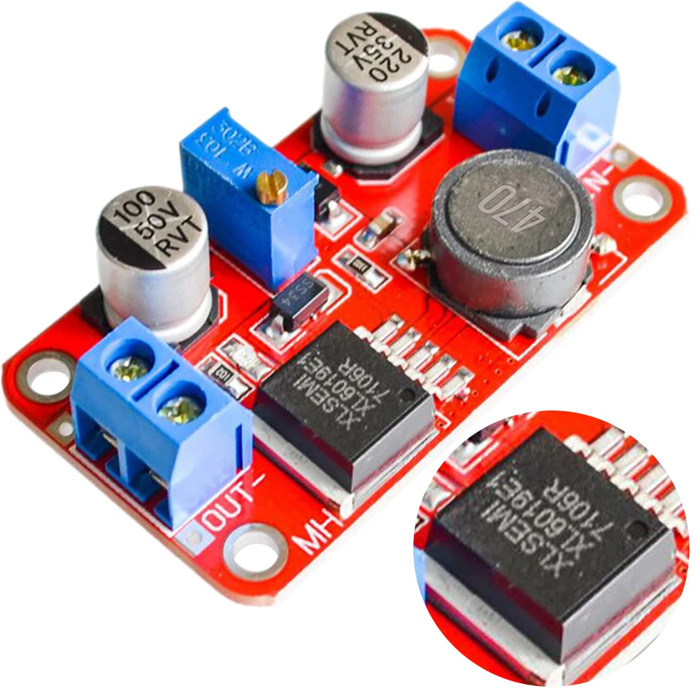 XL6019 DC-DC Step Up Power Module 3V-40V To 5V-45V DC-DC Step-Up Voltage Regulator Adjustable Output High Power for Car Adapter