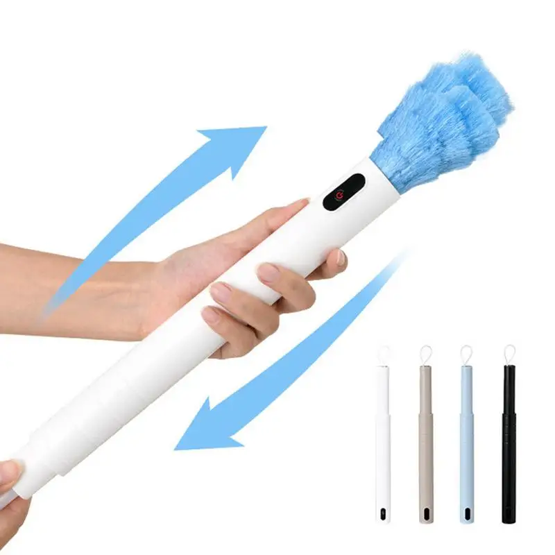 Rotating Spin Cleaner Duster 3-in-1 Handheld Multi-Function 360 Spin Electric Feather Duster Vacuum Cleaner With Extension Pole