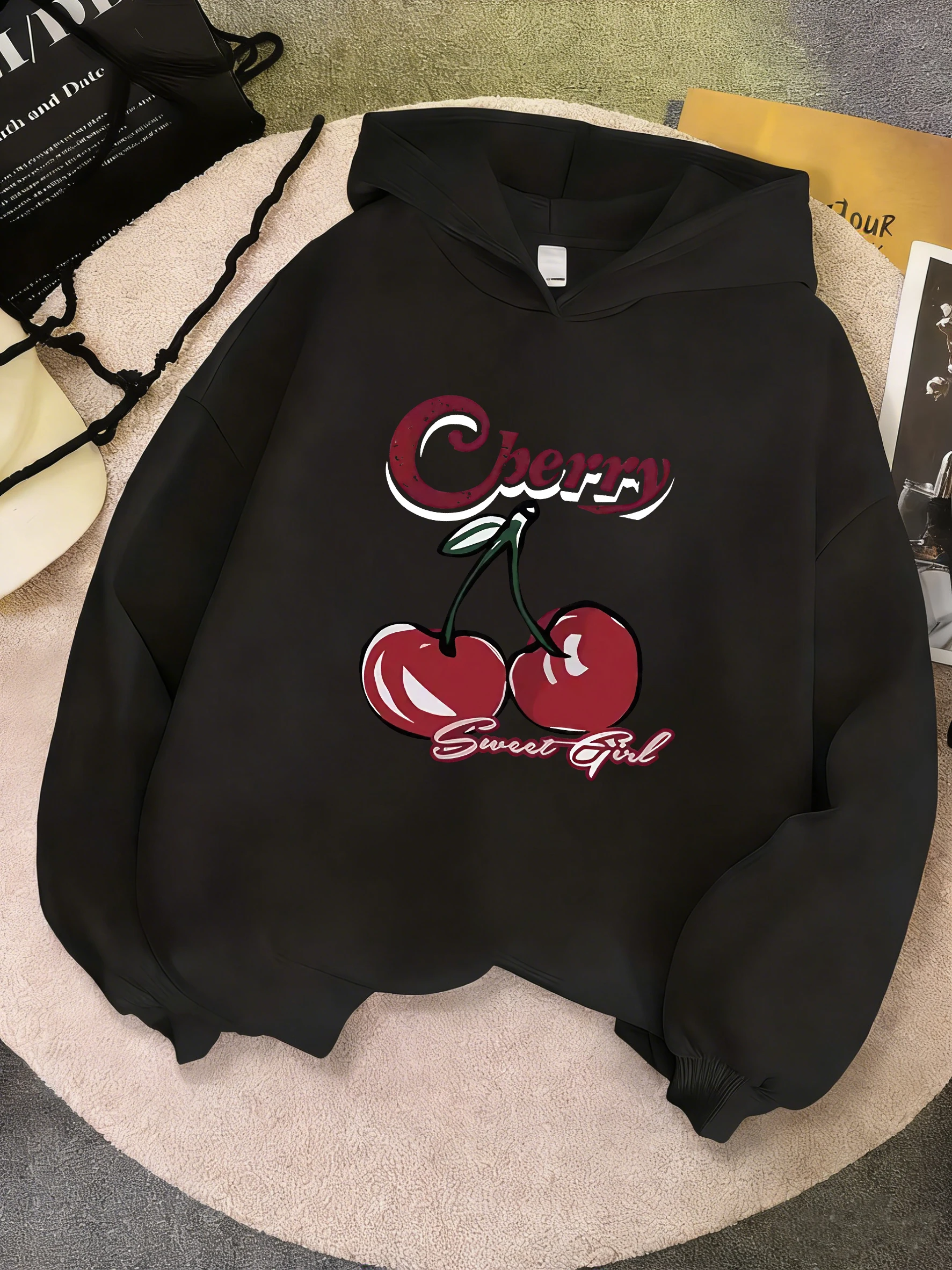 fashion cherry Design Hoodie Kids Children's Sweatshirt Harajuku Hoody for Boys Girls Autumn Winter Casual Hoodies