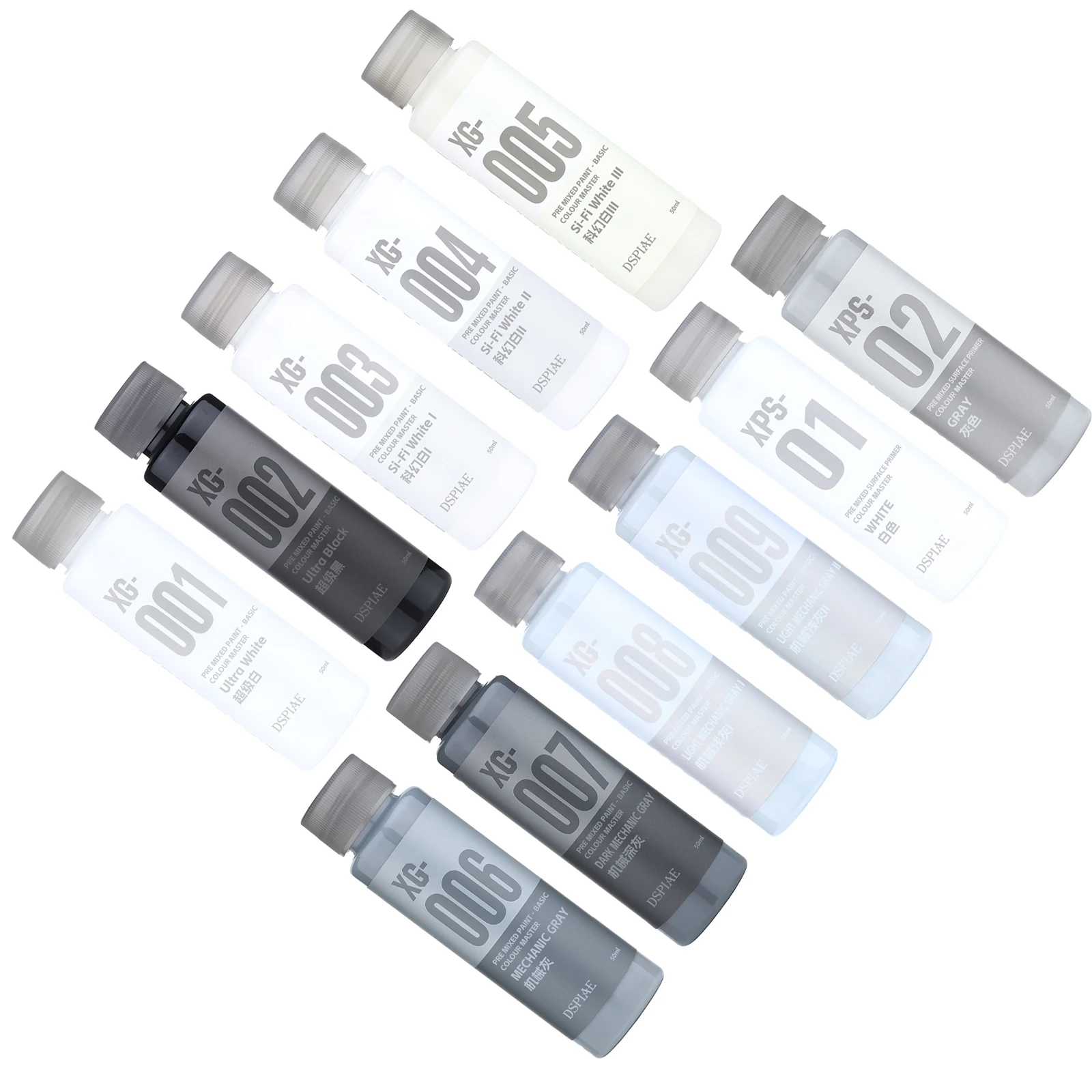 Pintura Premezclada a Base de Agua DSPIAE Serie XG 50ML - Color Base para Modelos Gundam, Herramientas de Bricolaje