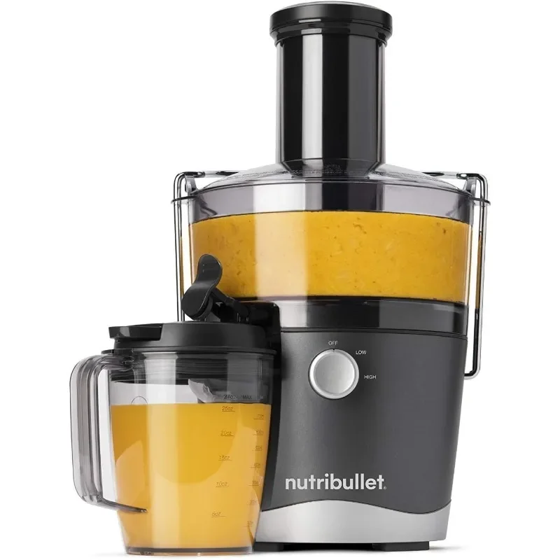 NutriBullet Máquina centrífuga Juicer, Adequado para Frutas Legumes e Preparações de Alimentos, Cinza, 27 Onças, 1,5 Litros, 800 Watts, NBJ50100