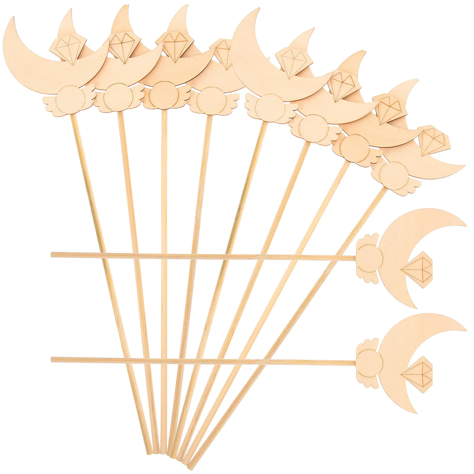 10 pçs diy fada vara pintura de madeira artesanato para crianças decoração criativa palco desempenho fada diy graffiti graffiti para crianças