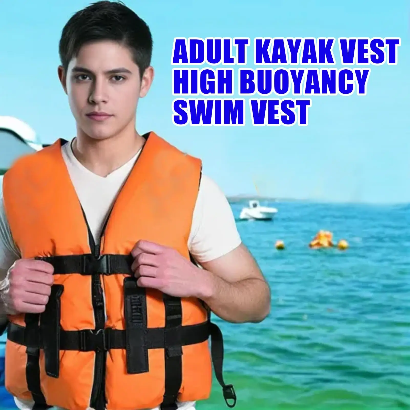 

Уличный жилет для каяка для взрослых, жилет для плавания с высокой плавучестью, регулируемая защитная куртка унисекс, каякинговая лодка, защитная одежда для плавания на открытом воздухе