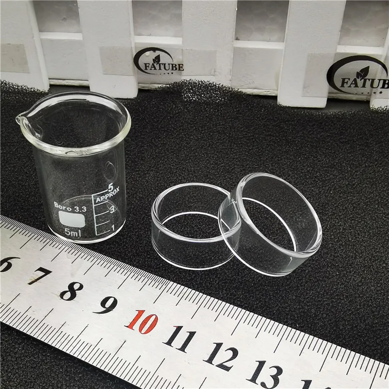 10PCS FATUBE GLASS Measuring Cup for Pyro 24 V2 V3 V4 Cardboard Box Packaging Straight Tube
