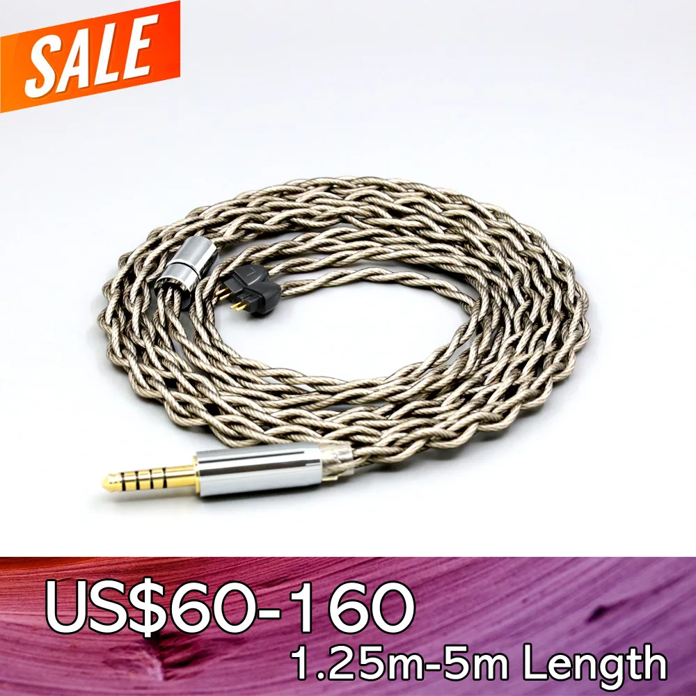 

99% Pure Silver + Graphene Silver Plated Shield Earphone Cable For AUDEZE iSINE 10 20 LX LCDi3 LCDi4 LN007930