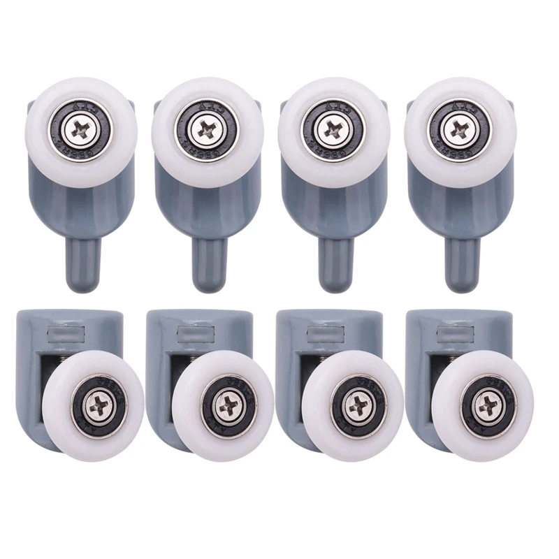 8Pc Shower Door Castors Rolls Shower Door Rollers Sliding Door Roller Guide Shower Spare Parts Glass Door Pulleys Wheels Runners