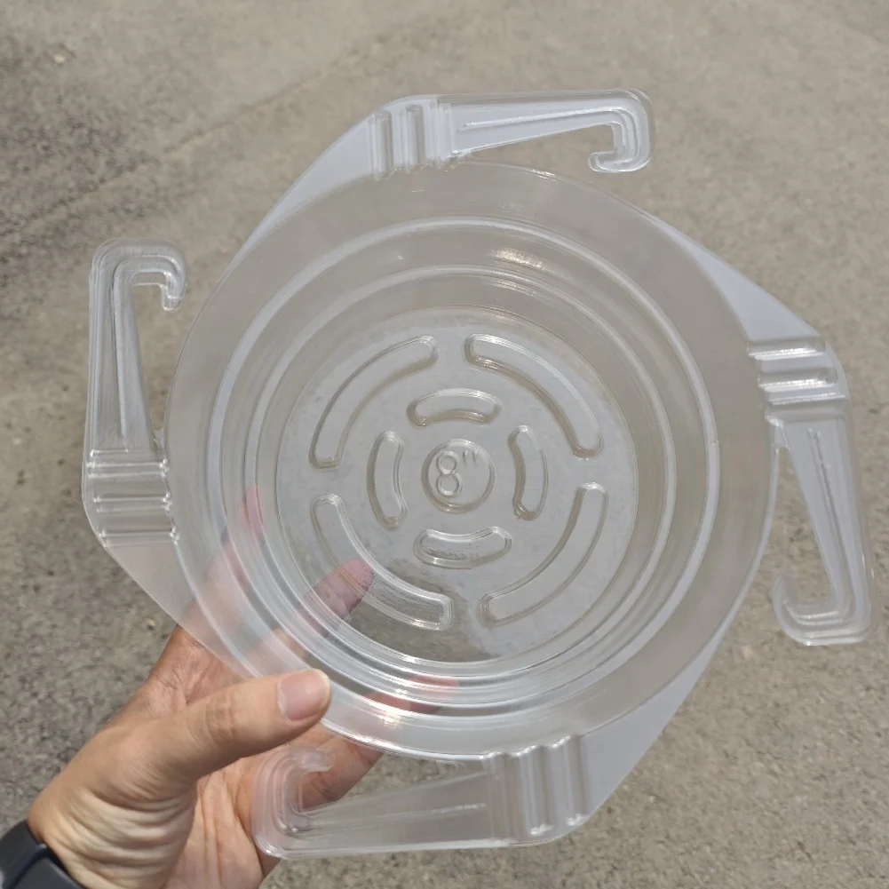 12 Pcs 8 Inch Hanging Plant Drip Trays for Indoor Environments with Efficient Water Retention and Protection Design