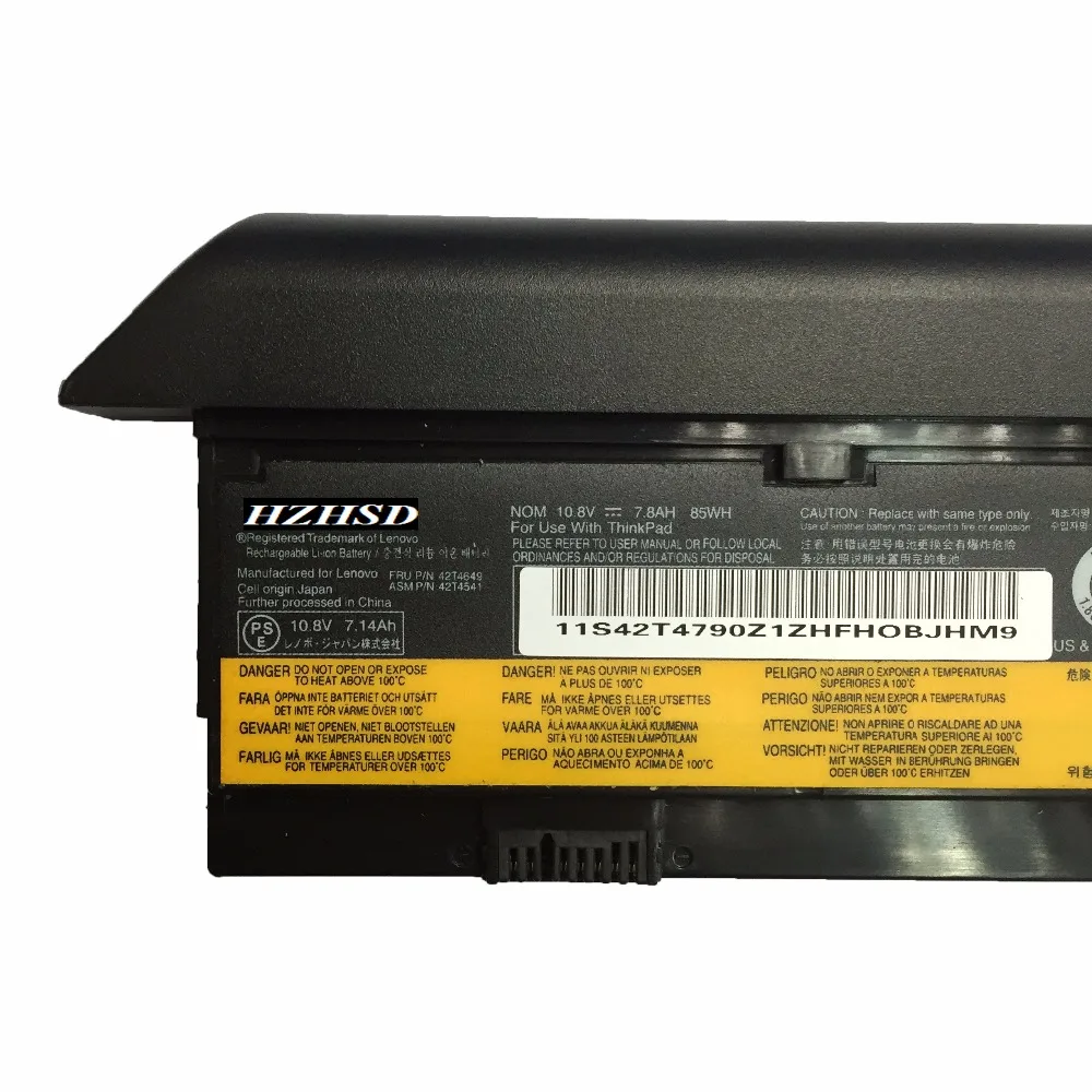 Imagem -04 - Original Nova Bateria do Portátil para Lenovo X200s X201s X201 X200 42t4825 42t4649 43r9254 42t4646 42t4647 42t4648 10.8v 85wh