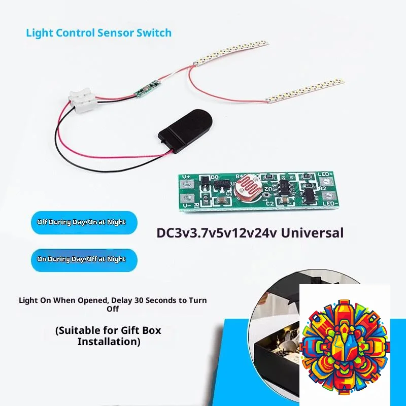 8mm Mini Light Sensor Switch Auto On Off Photocell for LED Bulb Energy Efficient Hallway Use