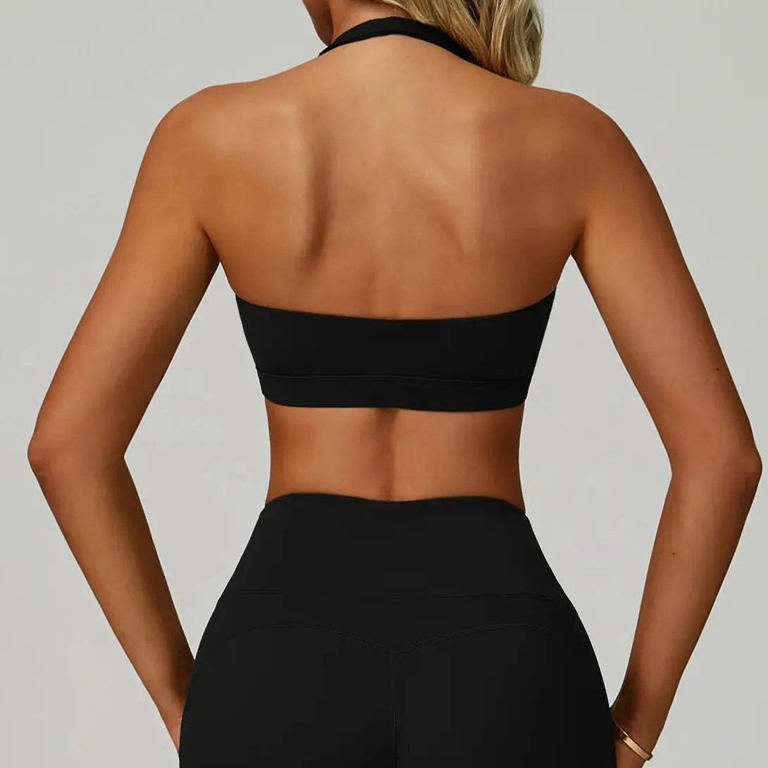 Ningyu جديد الرياضة الصدرية النساء اليوغا الصدرية الرسن أعلى عالية دعم رفع مفتوح الظهر ملابس رياضية للصالة الرياضية اليوغا تجريب التجفيف السريع Underwea