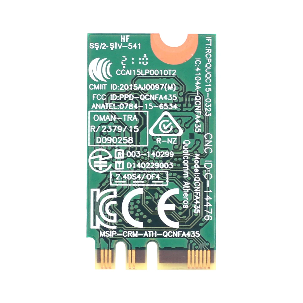 Qualcomm Atheros QCA9377 무선 어댑터 카드 NGFF WIFI 802.11AC 2.4G/5G QCNFA435 Bluetooth 4.1 노트북 Window7/10/11 용