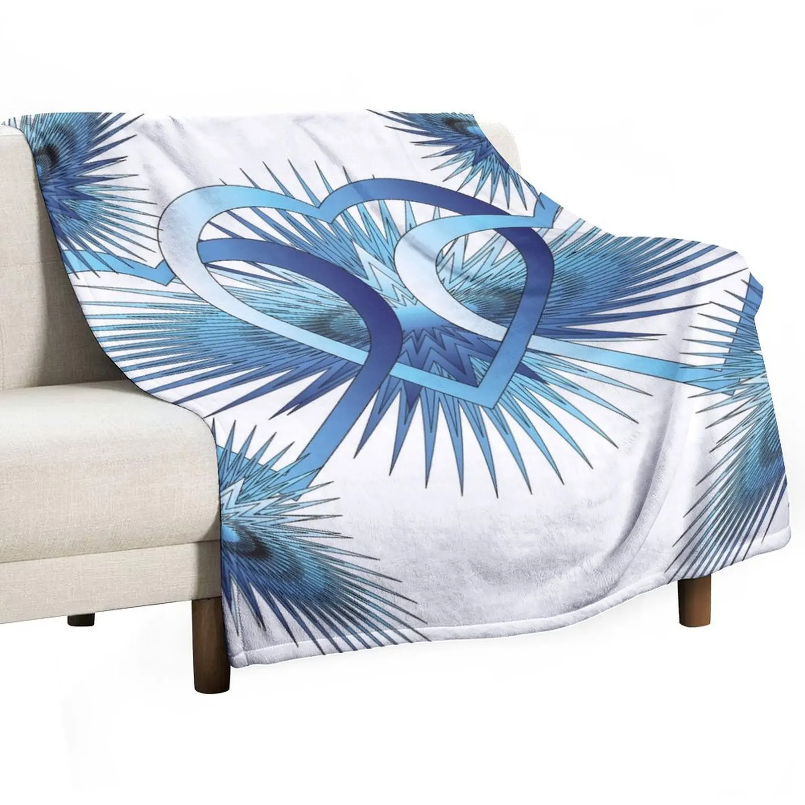 Blue Burst Throw Blanket cosplay anime warm for winter Moving Blankets