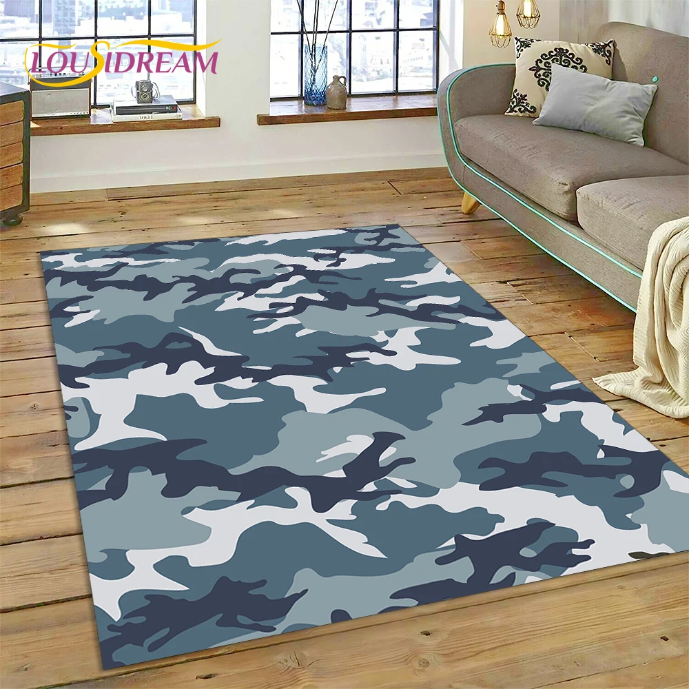 

Colorful Camo Green Camouflage Carpet Rug for Living Room Bedroom Home Sofa Decoration Play Floor Mat