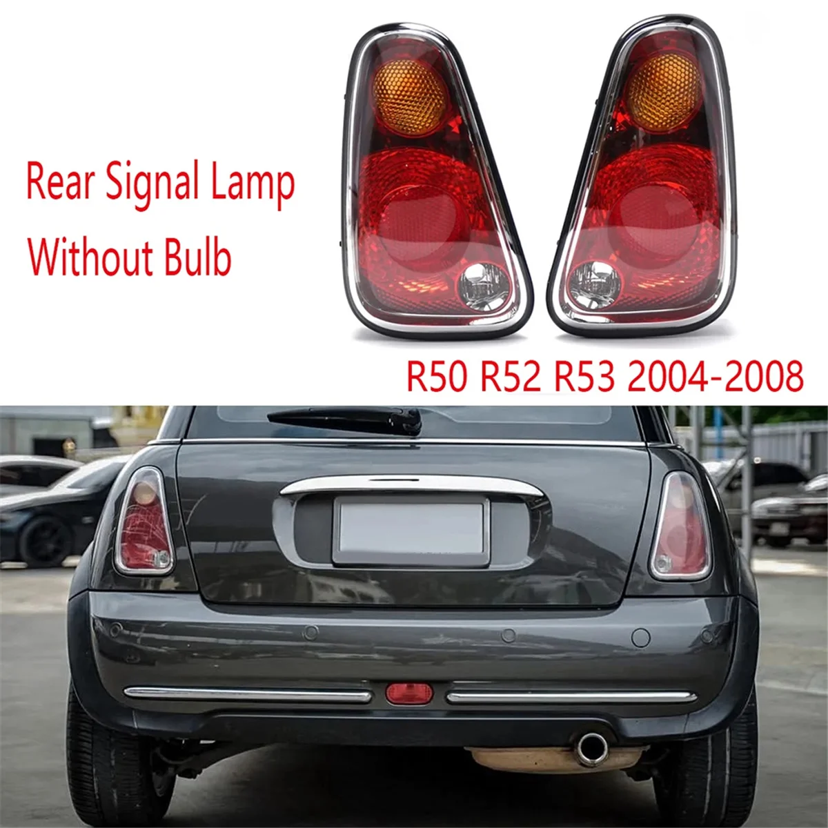 Tail Light Rear Signal Lamp Assembly Without Bulb for BMW MINI Cooper R50 R52 R53 04-08 63217166955