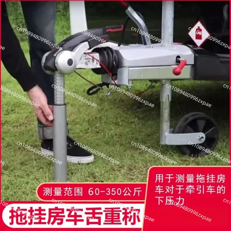 Trailer Tongue Weight Scale Silver Hitch Load Gauge 60-350kg Towing Accessory for Camper Trailer