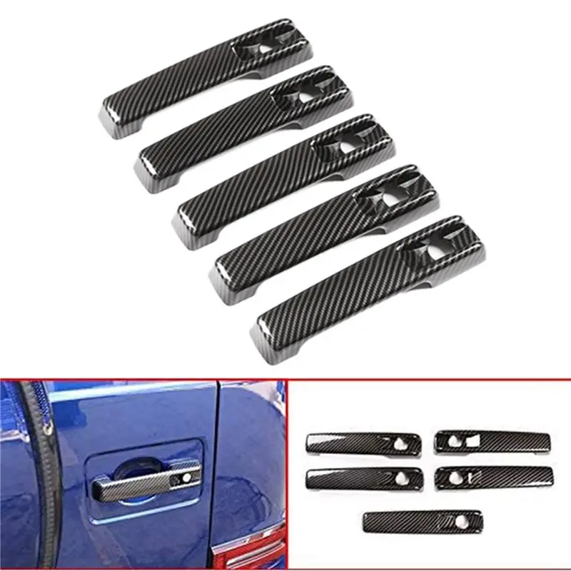 Superior-40X Car Carbon Fiber Exterior Door Handle Trim Cover For Mercedes Benz G Class W463 W464 G65 G55 G63 G500 G550 2019-202