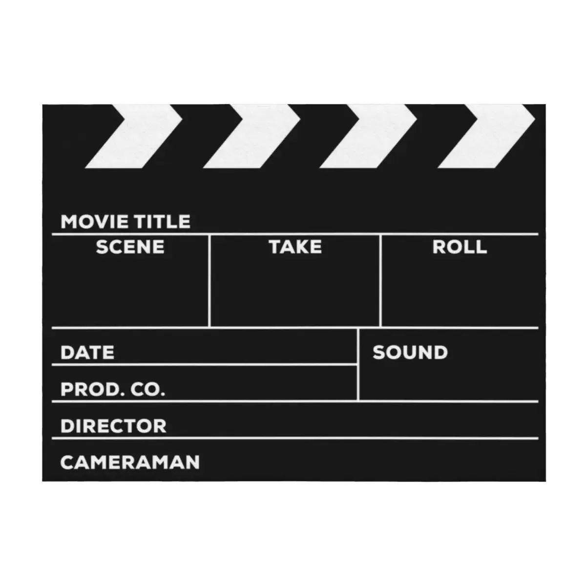 

Movies Director Filmmaker Movie Slate Film Slate Clapperboard Throw Blanket Hairys Heavy Blankets