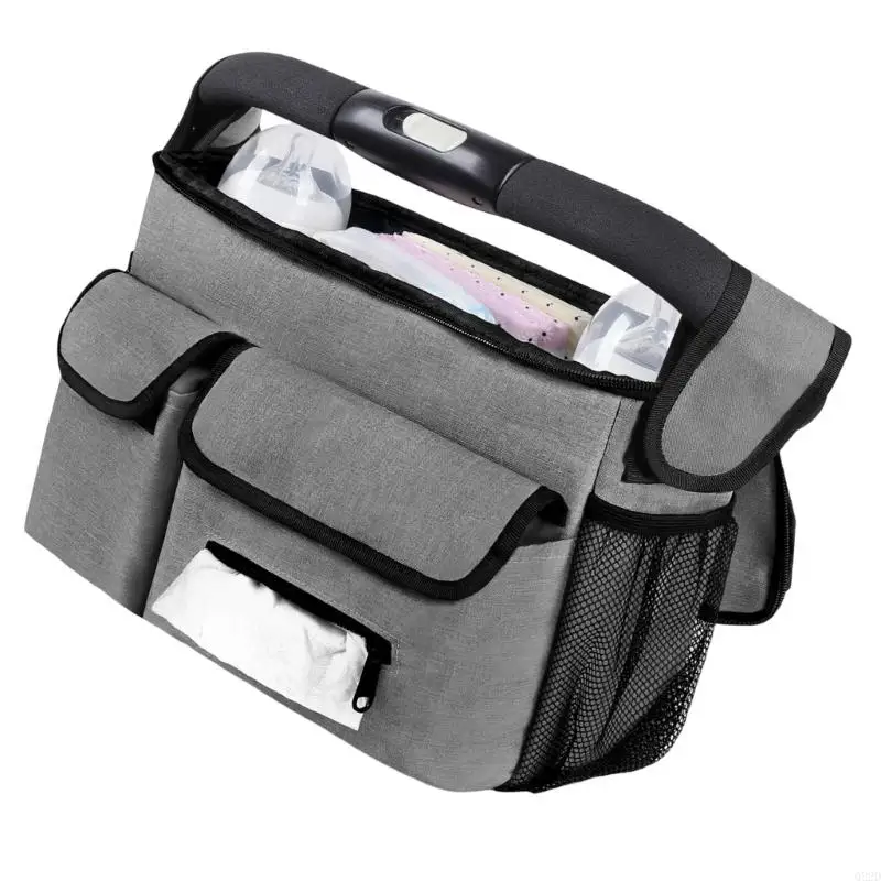 Q22D Cabrio-Kinderwagen-Aufbewahrungs-Organizer, verstellbare Riemen, kompakte Reiselösung