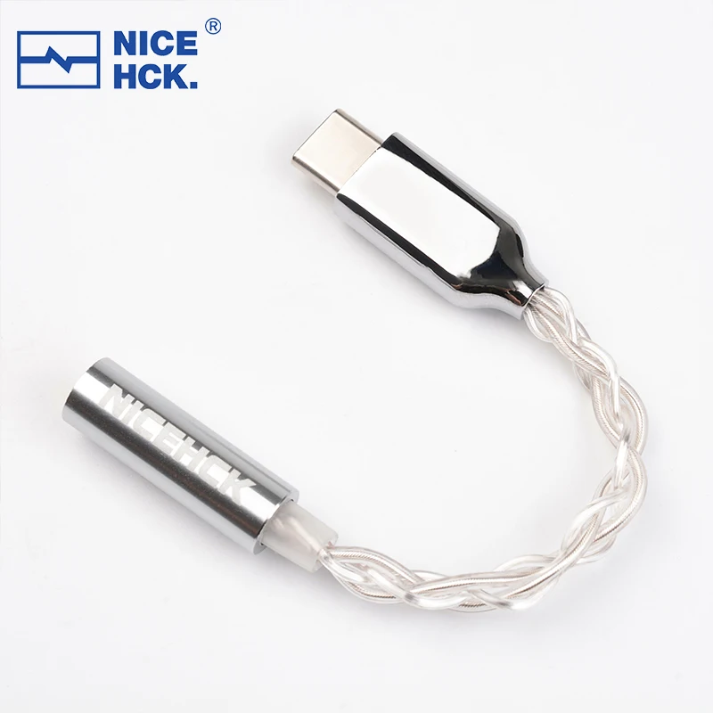 NICEHCK TC3 Metal Alloy Shell ALC5686/C100 HiFi Decoding Adapter Cable Type-C Lightning Input Support Line-control Microphone