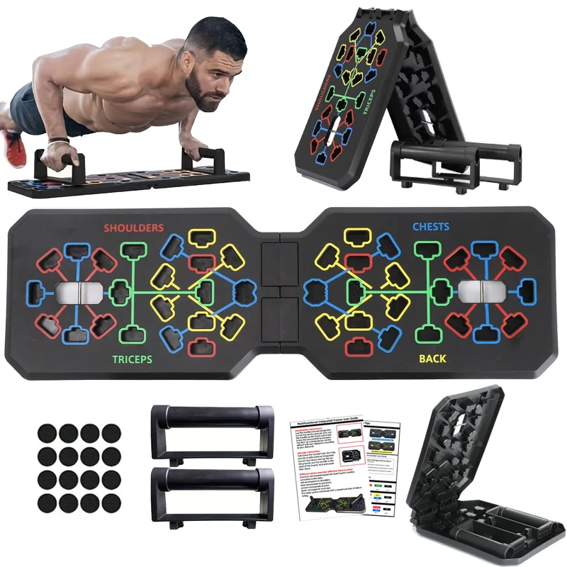 T-shaped Multifunctional Push Up Fitness Board Support Assistive Device for Home Use Chest Abdominal Muscle Training Equipment