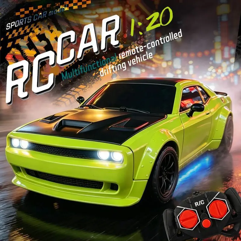 1/20 4WD RC Drift Racing Car, High-Speed Remote Control Vehicle, Desktop Toy Gift for Kids Boys