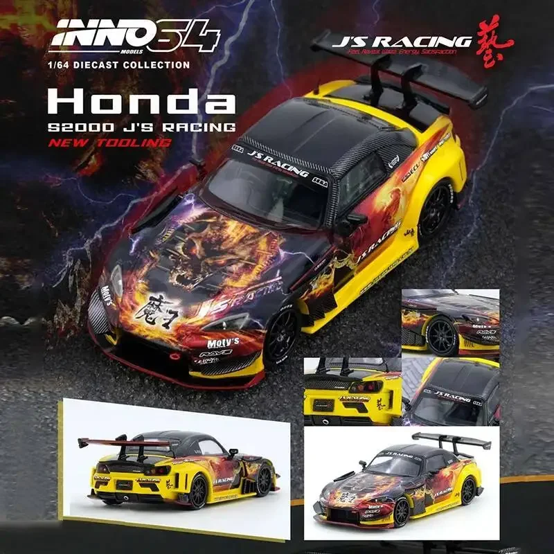 Vorverkauf INNO 1:64 J'S RACING S2000 J'S RACING MAOU HONDA AP1 Diecast Collection Diorama Automodell Spielzeug