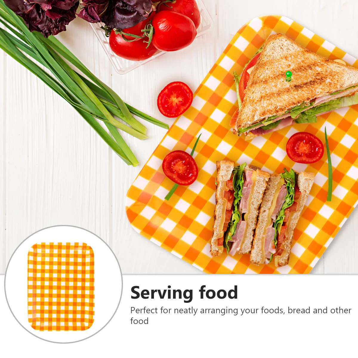 

1pc Rectangular Plate Tray Food Storage For Bread Fruit Cake Dessert Serving Simple Home Kitchen Decorative Holder