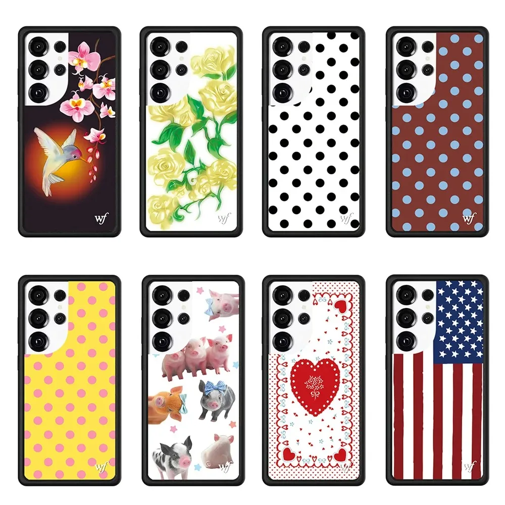Wildflower INS Polka Dot Niedliche Cartoon-Schweinchen-Handyhülle für Samsung S23 S24 S25 S26Ultra WF Süße Blumenhülle ﻿ ﻿ ﻿ ﻿ ﻿ ﻿ ﻿ ﻿ ﻿ ﻿ ﻿ ﻿ ﻿ ﻿ ﻿ ﻿ ﻿ ﻿ ﻿ ﻿ ﻿ ﻿