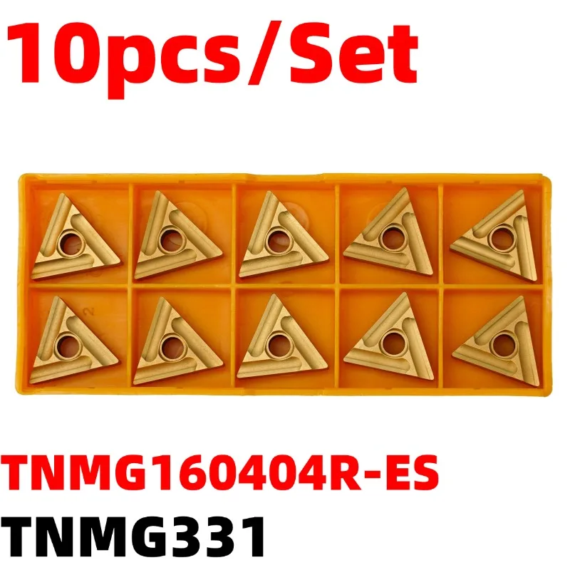 

10pcs/set TNMG160404R-ES TNMG331 Lathe Inserts Cutting Tools Carbide Turning Blades Metal Cutting Machine Tools Accessories