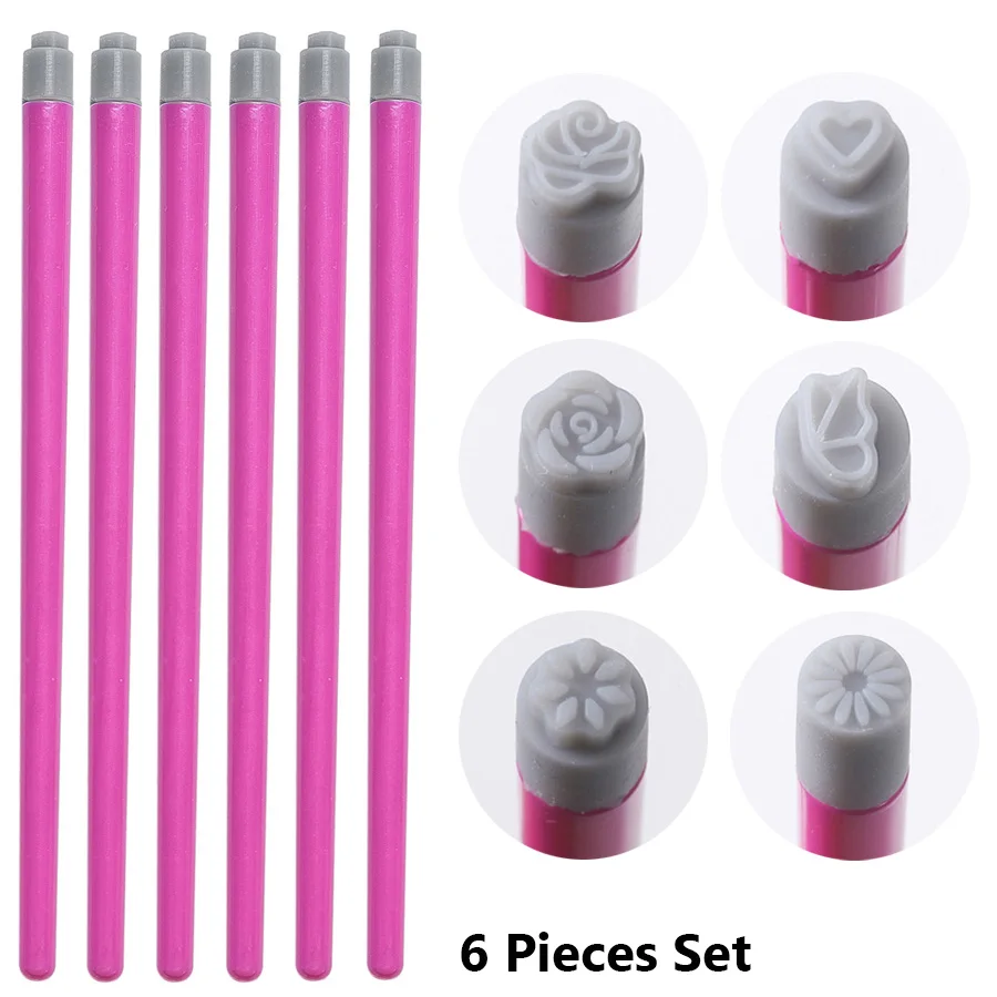 4-teiliges/6-teiliges Nail-Art-Stempelstift-Set, einfache DIY-Nagelprägung, Stempel mit floralen Schmetterlingsdesigns und Mustern – Detail 7