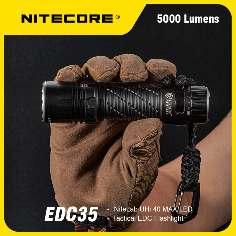 Lanterna NITECORE EDC35 de 5000 lúmens com distância de iluminação de 550 metros