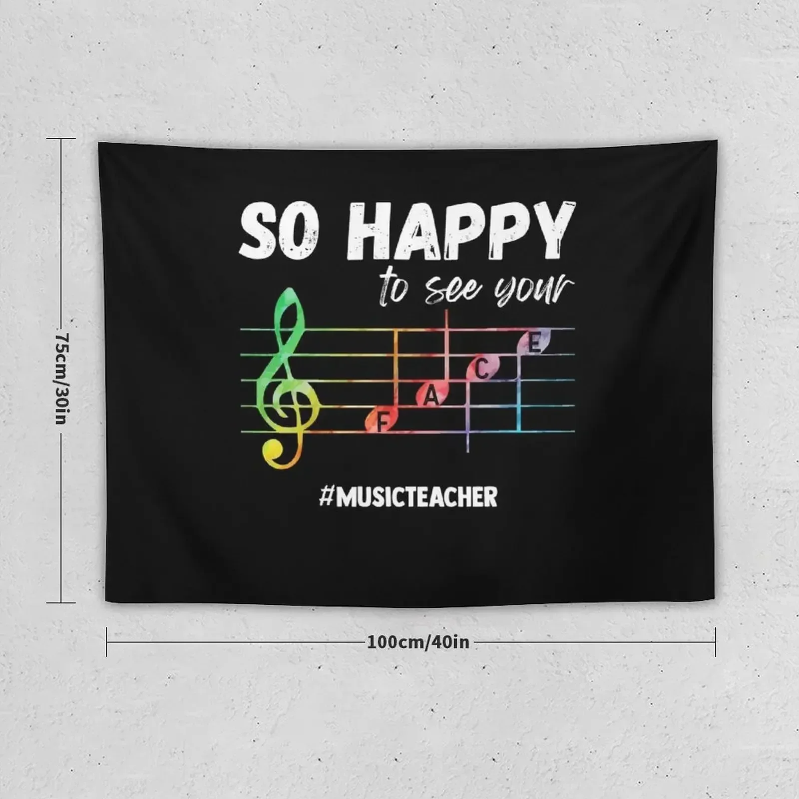 So Happy To See You Back To School Music Teacher Tapestry On The Wall Art Mural Aesthetics For Room Tapestry