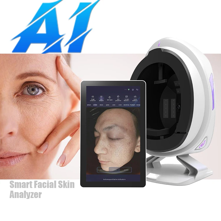 2024 Portable 3d AI Face Skin Analyzer System Facial Tester Scanner Magic Face Mirror Device Skin Analysis Machine Skin Analyzer