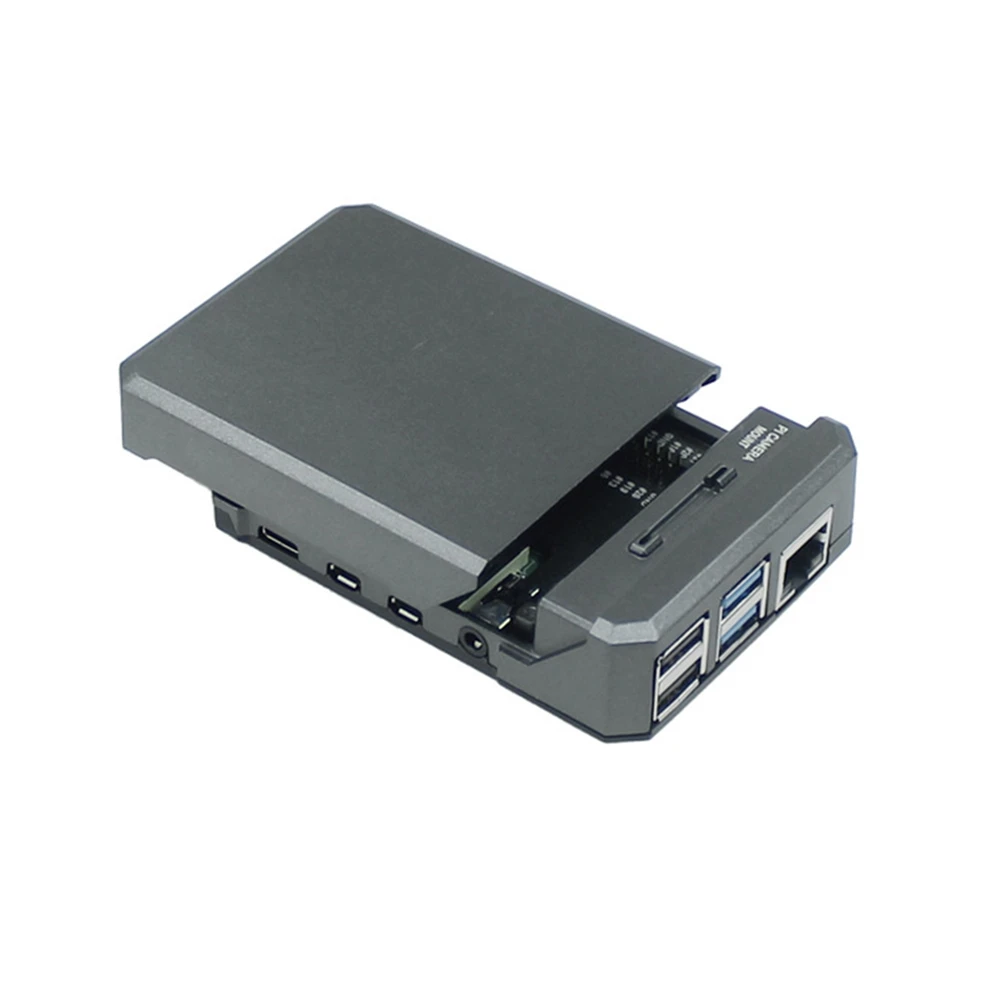 für Argon Neo Raspberry Pi 4B Kühlkörpergehäuse, schlankes Aluminiumgehäuse, unterstützt Lüfter und magnetisch, oben reichhaltig