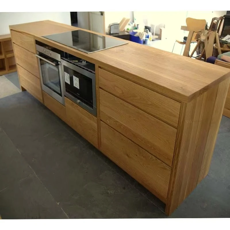 Single Stave Oak Kitchen Worktop & Sewing Dining Board Custom Finger Joint Oak Table Top
