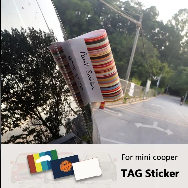 Car Door Tag Stickers For Mini Cooper Universal Car Washing Labels Water Mark Car Team Logo Warning Stickers Customizable