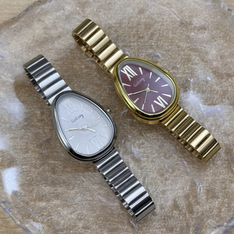 

Новые женские часы, подарочные часы со змеиной головой для женщин, роскошные модные кварцевые наручные часы со стальным ремешком, дропшиппинг