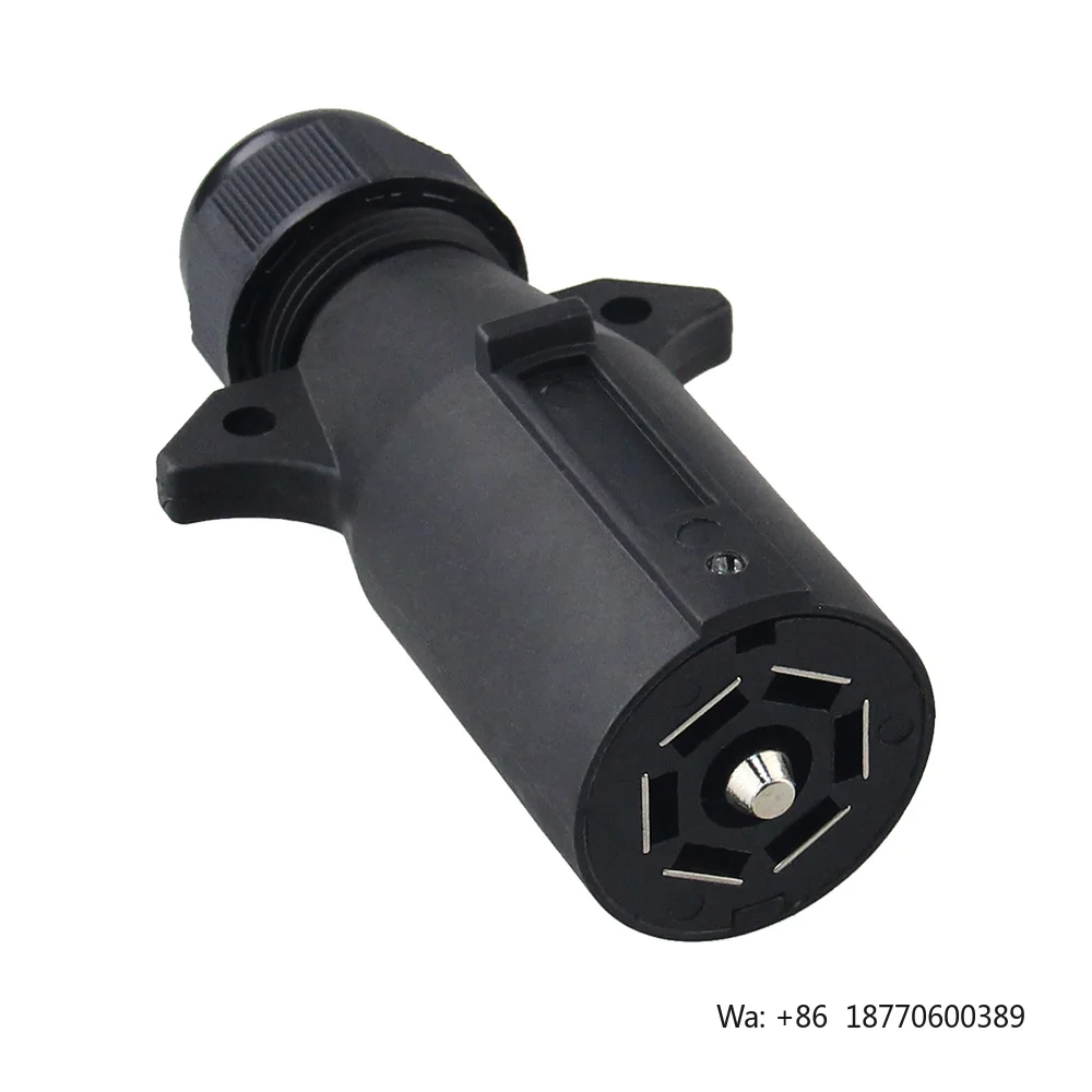 Trailer Towbar Adapter 7-Way Flat Pin Plastic Trailer End Plugs Connectors
