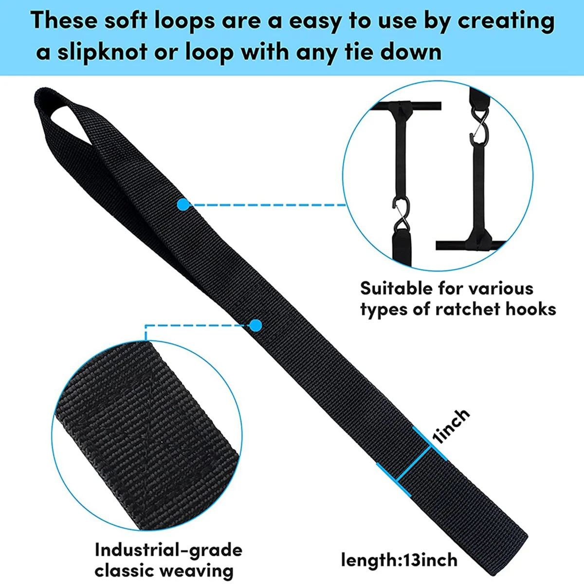 

AA-2-Pack Тяговые ремни для прицепа для лодок, регулируемые ремни для транца, 2 дюйма x 4 фута с быстроразъемной пряжкой