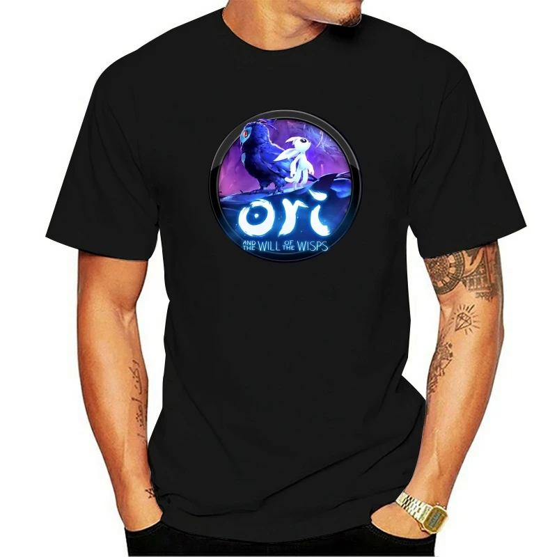 

Unisex Men Women Cotton Black T Shirt Ori and The Will of The Wisps Artwork Tee