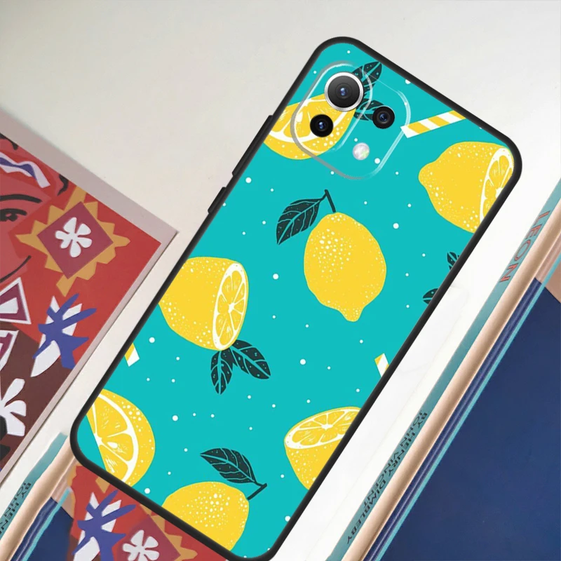 Fruit Lemon Case For POCO F5 X3 X5 Pro F4 X4 GT F3 M5s M5 Cover For Xiaomi 13 Lite 12 11 11T 12T Pro