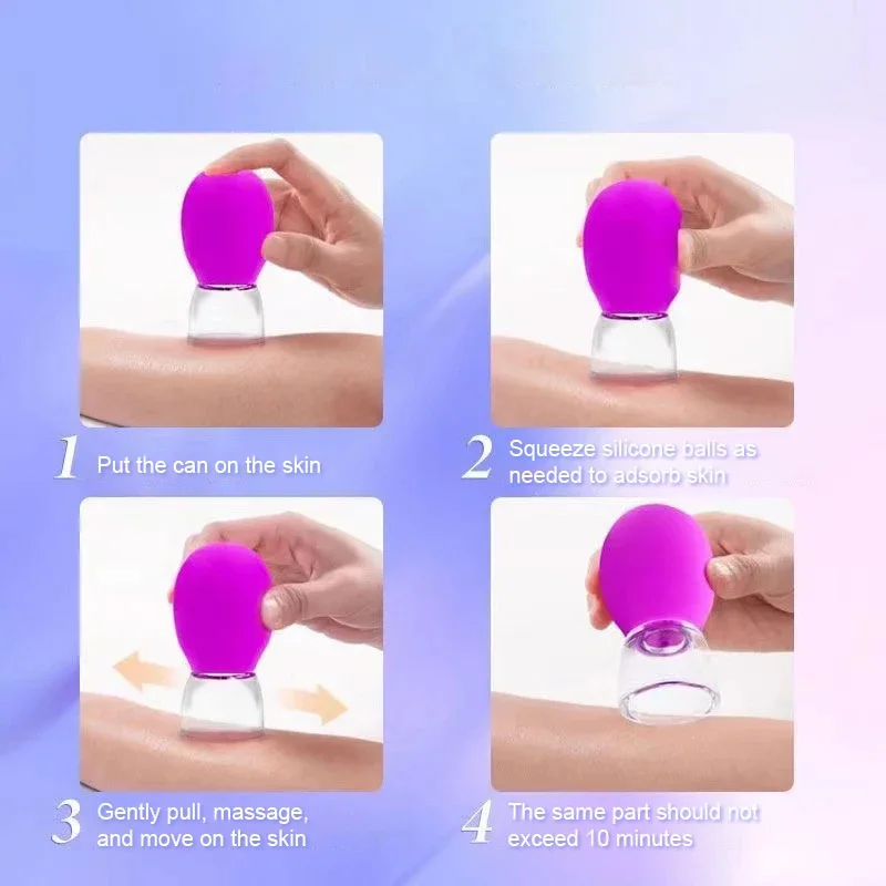 Mini Natural Silicone Facial Cupping Massage Cup for Body Face Neck Eye Massager Soft Anti-Aging Facial Care Beauty Tool Therapy